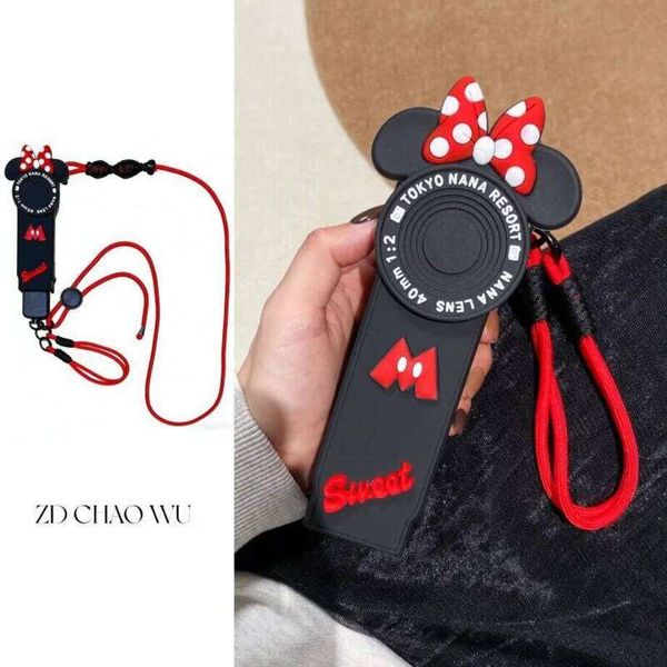 3-Axis Brushless Motor Camera Gimbal Stabilizer Hard Shell Crossbody Flip Protective Case Compatible DJI Foldable Shrink Portable Travel Pocket 3 Cute Minnie B3