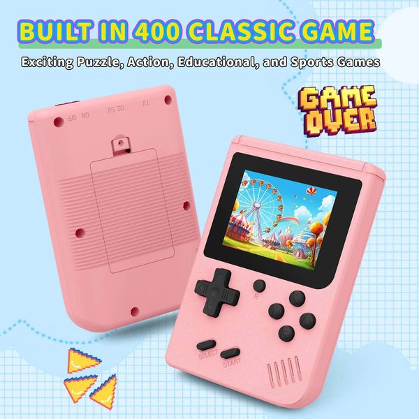 Portable Retro Mini Handheld Video Console 8 Bit 3.0 Inch Color LCD Game Player Built-in 400 Classic Games for Kids Gifts J260805