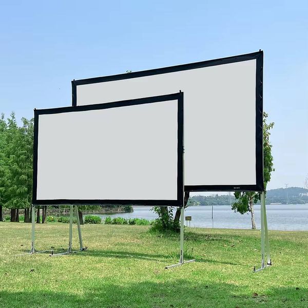 With Stand 120 inch 16:9 HD 4K Projector Screen Fast Fold Front Rear Projection for Outdoor & Indoor 26L0805