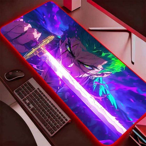 Ergonomic Mouse Pads & Wrist Rest Cushions Mouse RGB Pad One Piece Zoro Gaming Accessories PC Gamer Xxl Computer Desk Oversized Extended Full Desk Gaming Mat B3
