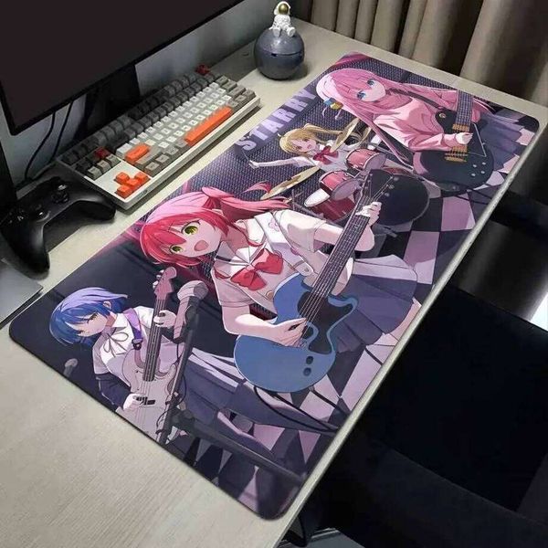 Ergonomic Mouse Pads & Wrist Rest Cushions Rubber Mousepad Game Bocchi The Rock Large Computer Gaming Accessories Mat Anime HD Print Gamer Locking Oversized E B3