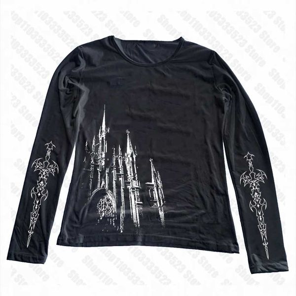 Vintage Y2K Style Gothic Long Sleeve Tee
