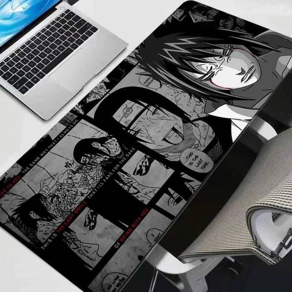 Ergonomic Mouse Pads & Wrist Rest Cushions Desk Mat Black And White Oversized Extended Full Desk Gaming Mousepad Anime N Naruto Mouse PC Accessories Gamer Key M3