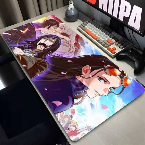 Ergonomic Mouse Pads & Wrist Rest Cushions Mouse Anime XL Gaming Accessories One Piece Nico Robin Keyboard Pad PC Computer Rubber Desk Oversized Extended Full M3