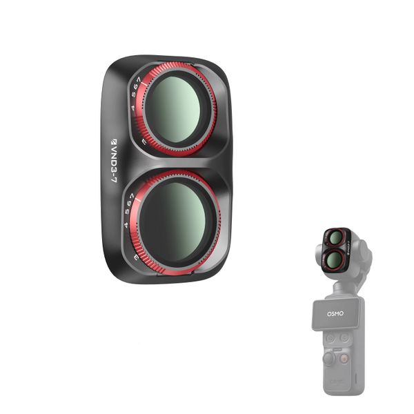 Freewell VND and VNDXMIST 3-7 Stop Filters for DJI Osmo Pocket 4P & Xtra Muse 2 Pro Camera Accessories, Adjustable Exposure 26Y0810