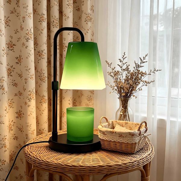 1PCS Premium Aromatherapy Candle Warmer Lamp With Soft Frosted Lampshade Flexible Height Adjustable Electric Wax Melting Device With Timer Control Dim H260810