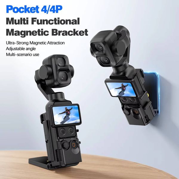 Magnetic Silicone Protective Case for DJI Osmo Pocket 4/4P Anti-Slip Anti-Fall Shockproof Camera Cover with Strong Absorption 26Y0810