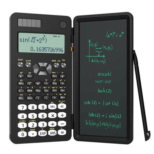 Mini Scientific Calculator with Writing Tablet Calculators Notepad Memo Office Electronics School Supplies 991es Ms EX 82ms 260811