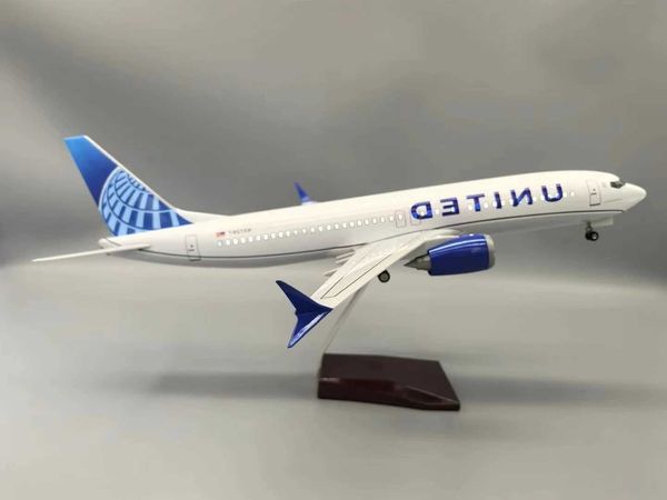 MAX 737 New Aircraft United Airlines 47CM Diecast Model Airplane With Airplanes Working Lights For Christm S260811K05U