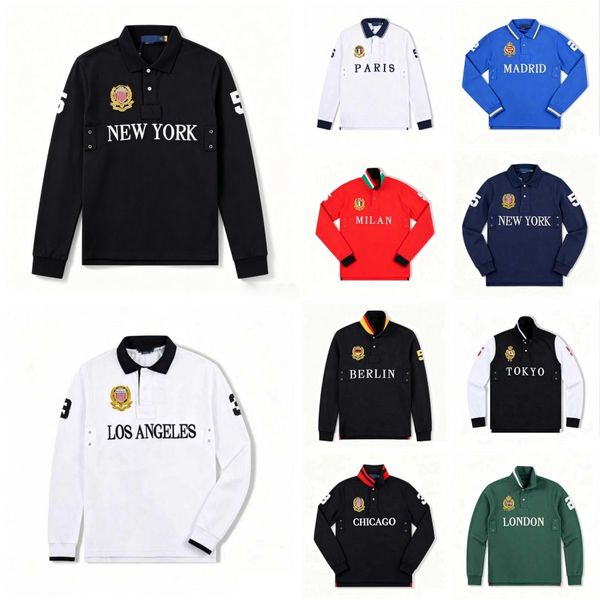 Stylish Long Sleeve Designer Polo Shirt
