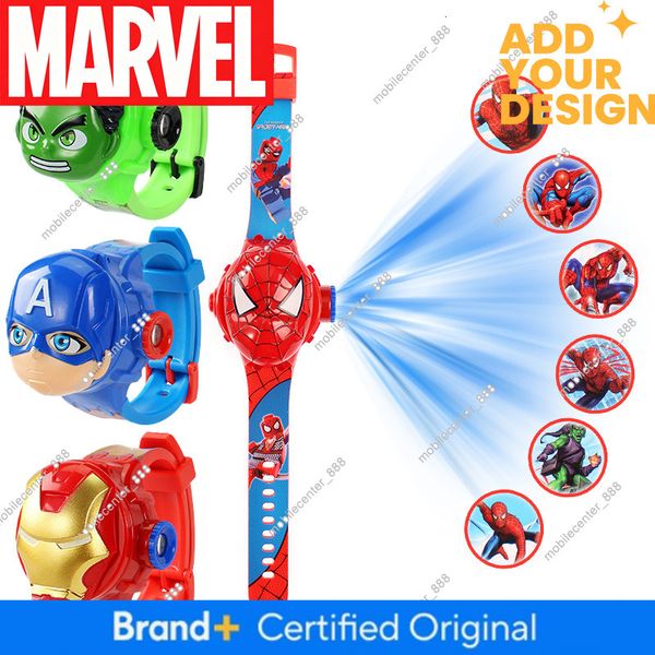 Fashion Spider-Man Projection Kids Watches for Boys Captain America Iron Man Children's Watch Digital Clock Student Toys Gifts 54
