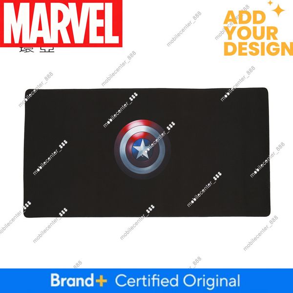 Trendy Marvel Captain America Printed Gaming Office Mouse Pad, Extra Large, Thickened, with Locked Edges and Anti-Slip Feature