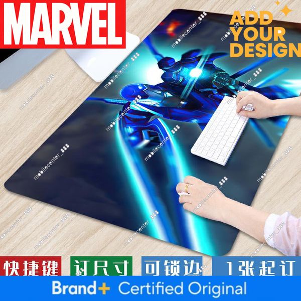 Extra-large home-use Avengers Alliance edge-sealed desk Marvel movie keyboard mat, Iron Man cool mouse pad