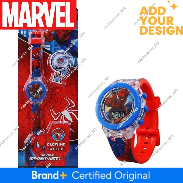 Anime Flash Spider-man Hulk Cartoon Watch Avenger Boy Girl Student Clock Gift 35