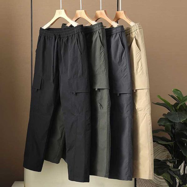 Outdoor Waterproof Hiking Cargo Pants Men Work Sweatpants Straight Joggers Sports Streetwear Loose Drawstring Pants Men Trousers Z260811