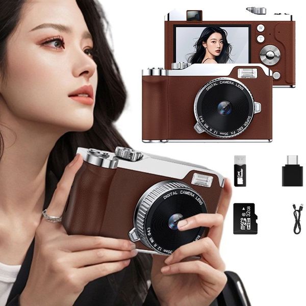Front/Rear Dual 4K HD Digital 16x Zoom Autofocus Entry-Level CCD Camera 2.4 Inch Screen LED Fill light 26Y0813