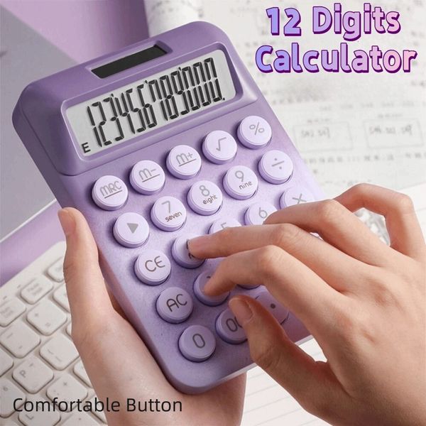 creative Solar Desktop High-value Candy Color Finance Stationery Easy To Use Mechanical Calculator Home W260813