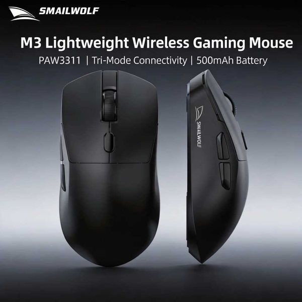 SMAILWOLF M3 PRO Wireless Bluetooth three-mode mouse E-sports gaming laptop desktop PAW3311 wired home Lightweight FPS S2608121HRC