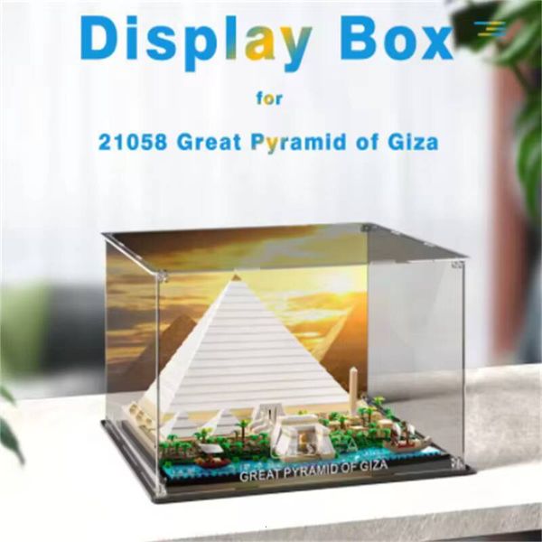 Box Acrylic For Lego 21058 Great Pyramid Of Giza Dustproof Clear Display Case (Lego Set Not ( Included)