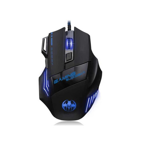 Hot Professional Mouse 5500 DPI 7 Button LED Optical USB Wired Gaming Mouse For QCK DOTA2 World Of Tanks Pro Gamer INGT S260812ODEP