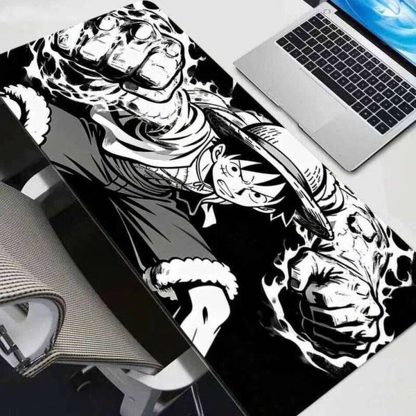 Ergonomic Mouse Oversized Extended Full Desk Gaming Pads & Wrist Rest Cushions And Black White Mouse Pad One Piece Luffy Big Gamer Gaming Accessories Speed Ke H3