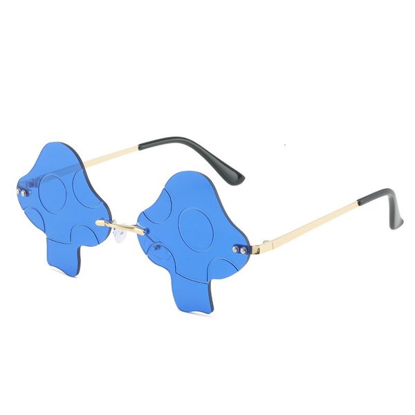 Fashion sunglasses Fashionable Mushroom Sunglasses, the same style as worn by internet celebrities, unique irregular-shaped sunglasses for women