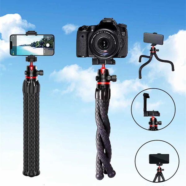 2025 ible FGCLSY Octopus Tripod for iPhone smartphone Camera DSLR 2in1 Design With Phone Holder Side Cold Shoe 1/4'' Screw J260814