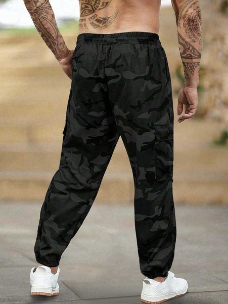 Upgrade Your Style with Men's Camo Tapered Cargo Jogger Pants
