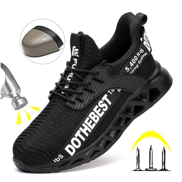 Anti-puncture Safety Shoes With Steel Toe Work Shoes Men Women Lightweight Safety Work Boots Breathable Sport Safety Shoes Unise 260812