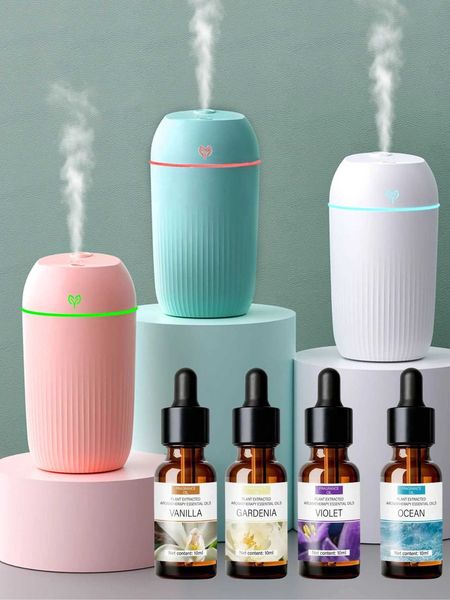 420ml Portable USB Ultrasonic Air Mini Humidifier Essential Oil Diffuser Car Purifier Aroma Anion Mist Maker S260818MTVG