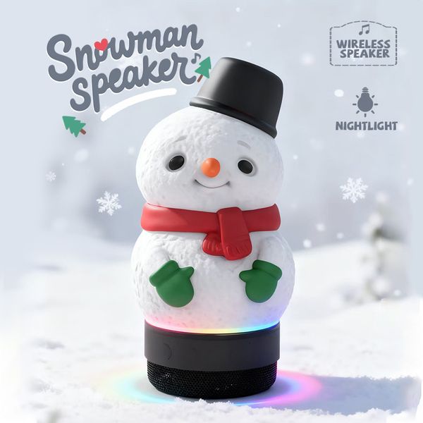 Speaker TK492 RGB Christmas Snowman Night wireless mini cartoon BT 5W portable cute gift audio Rhythm light outdoor