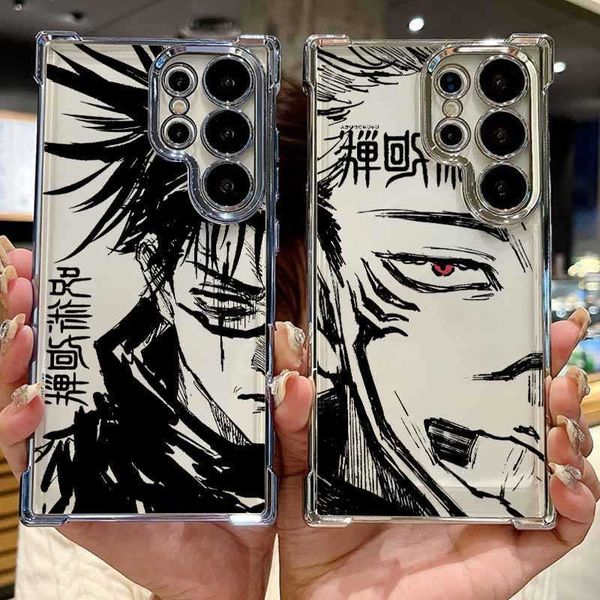 Anime Jujutsu Kaisen For Samsung S26 S25 Edge S24 S23 S22 S21 S20 FE Ultra Plus Lite Plating Anti-Fall Phone Case S260820JW45