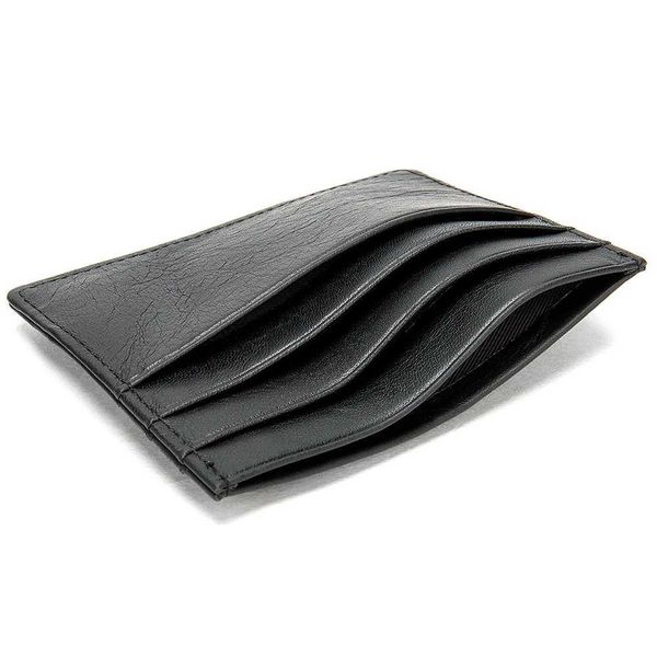 Genuine Cow Leather ID Card Holder Business Credit Card Wallet With 7 Card Slots Slim Card Case Z260821