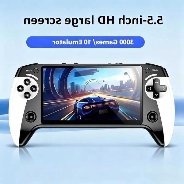 Games 3000 X9 Handheld Video Game Console 5.5inch Screen Retro Video Game Player Built in 10 Emulators Support NES GBA GBC Gift S260821R0AO