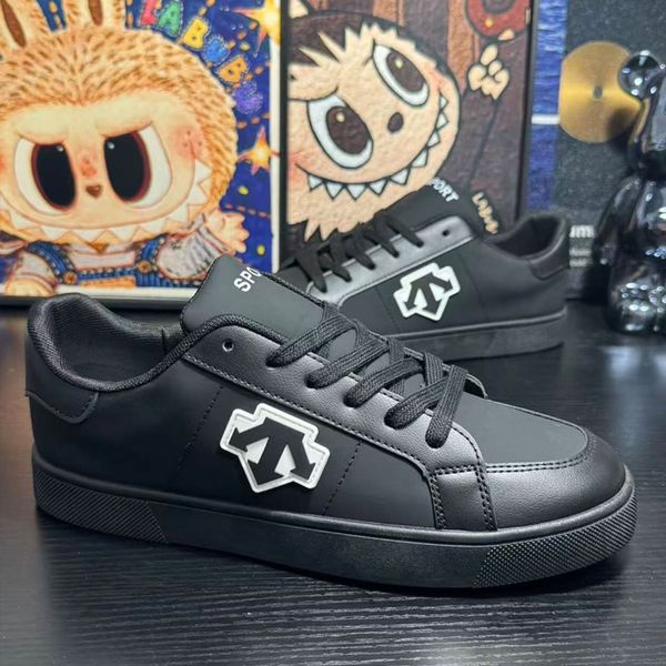 Cross-border European 2025 autumn leather versatile lace-up black shoes men's Designer shoes Casual shoes Korean style casual trendy sneakers