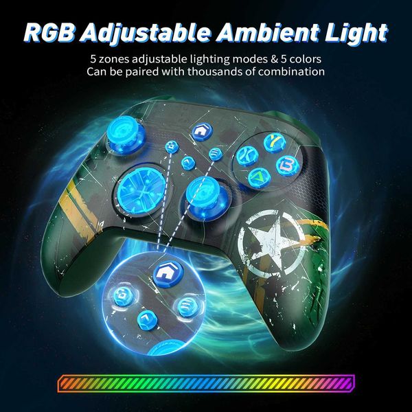 Xbox Wifi Wireless Controller For One/Xbox One S/X/Xbox Series X/S/Pc/Switch Joysticks With Turbo Function/6-Axis/RGB Gamepad M260824