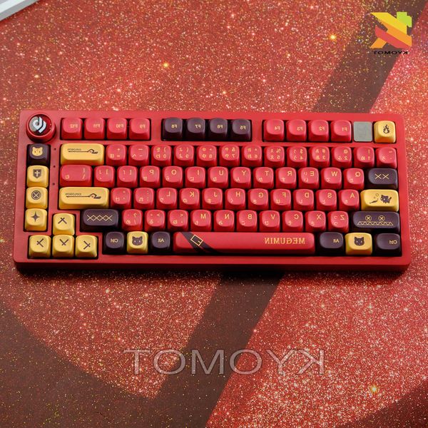 125 KTOMOT Keys KonoSuba Megumin Keycaps XOA Profile Dye Sub PBT Anime Keycap for Cherry Mx Switch DIY GMK Mechanical Keyboard S2608266JJI