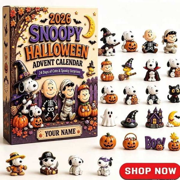 2026 Halloween Advent Calendar 24-Grid Cartoon Animal Figurine Countdown Advent Calendar Blind Box L260826F08N