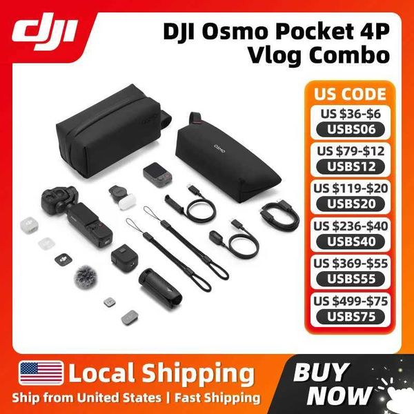 DJI Osmo Pocket 4P Vlog Combo Dual-Lens Cinematic Pocket Gimbal Camera Enhanced 1-Inch CMOS 17-Stop Dynamic Range T260827
