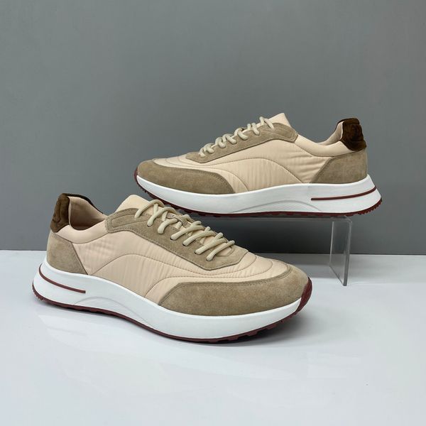 Designer Men Running Shoes Breathable Knit Lace Up Weekend Walk Style Cushion Sole Sport Sneakers 1168
