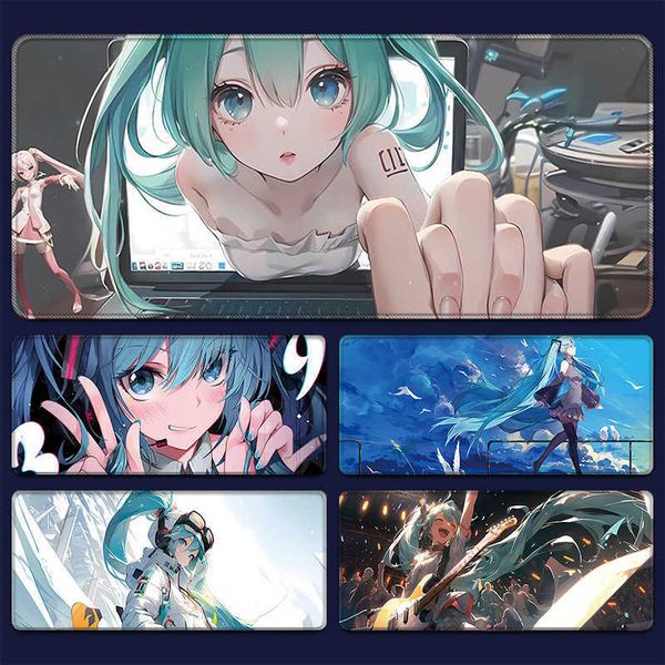 Hatsune Miku Mouse Pad Extra Large Cute Girls' Office Study Desk Mat Cartoon Girl Computer Mat Q260831