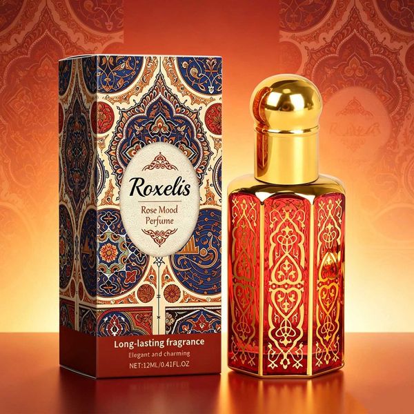 Roxelis 12ml Arabian Style Fragrance Rose Elegant Natural Fresh Light Lasting Portable Charm Q260831