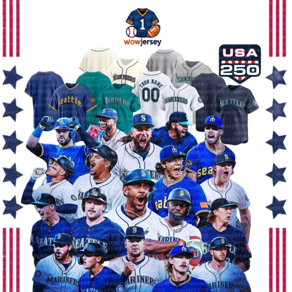 2026 Mariners Baseball Jersey Ken Griffey Jr Ichiro Suzuki Julio Rodriguez JP Crawford Mitch Haniger Cal Raleigh Victor Robles Randy Arozarena Jorge Polanco
