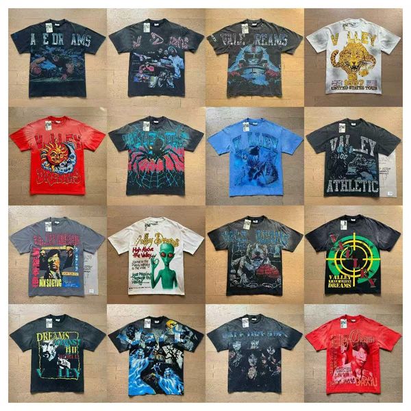 

T Shirt Summer Designer T Shirt For Men Women Vales Shirts Hip Hop Round Neck Short Sleeved Fashion Streetwear Graphic Tee Valley Dream Party Tops Clothes, Lightsteelblue