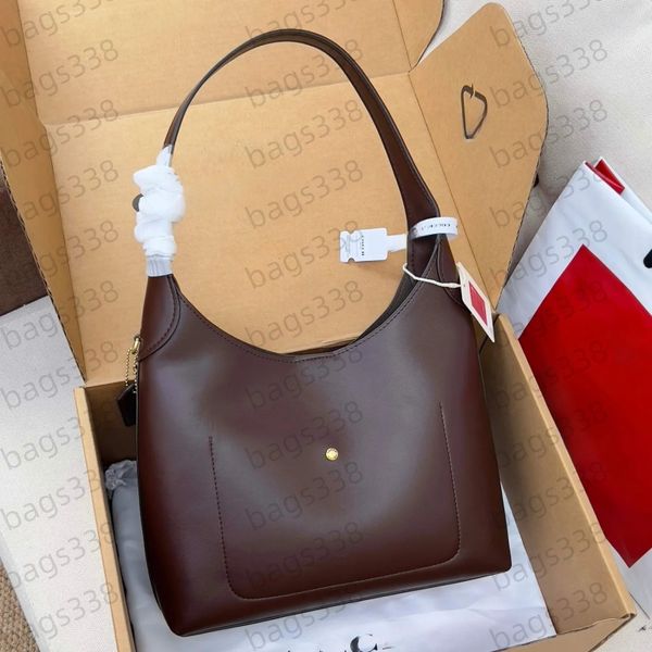 

Designer Brooklyn bag 28 single shoulder YN tote bags 39 cm quality single capacity minimalist luxury suede women genuine leather handbag classic underarm fashion, A4#28cm