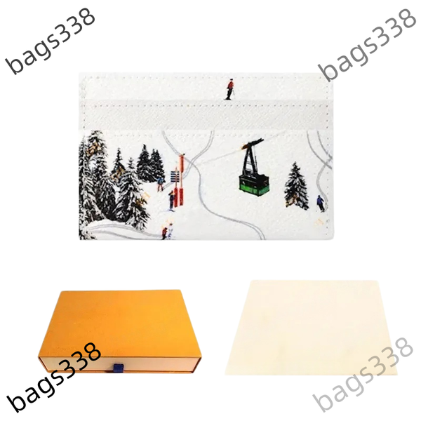 

Golf card holder designer luxury wallet holiday sports series style eallet passport swimming ski leather credit business purse key pouch cover top mirror quality, Yellow