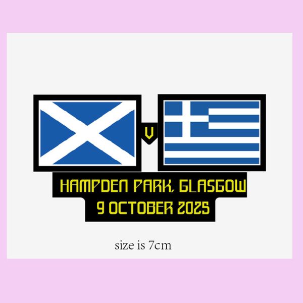 2025 Scotland Match Detais Patch Scotland Vs Greece Soccer Patch