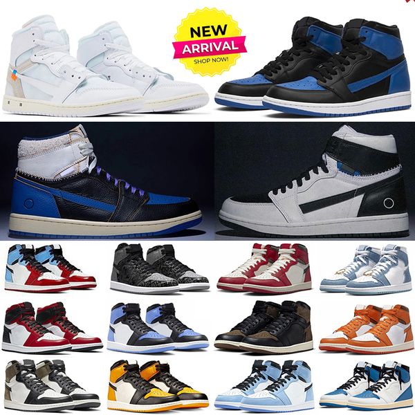 

Basketball Shoes 1 1s With Box High New Designer Sneakers Royal Satin Bred Patent Denim Lost Found University Blue Reimagined Fragment Fashion Sport Trainers, Fuchsia