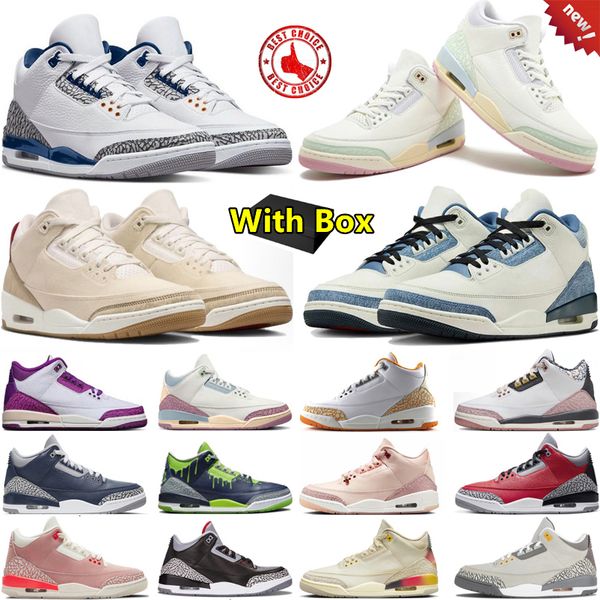 

2026 with box designer 3 3s mens basketball shoes Levis x All-Star Gym Red Stardust UNC Black Cat Palomino Valentines Day Wizards men women trainers sports sneakers, Color#43