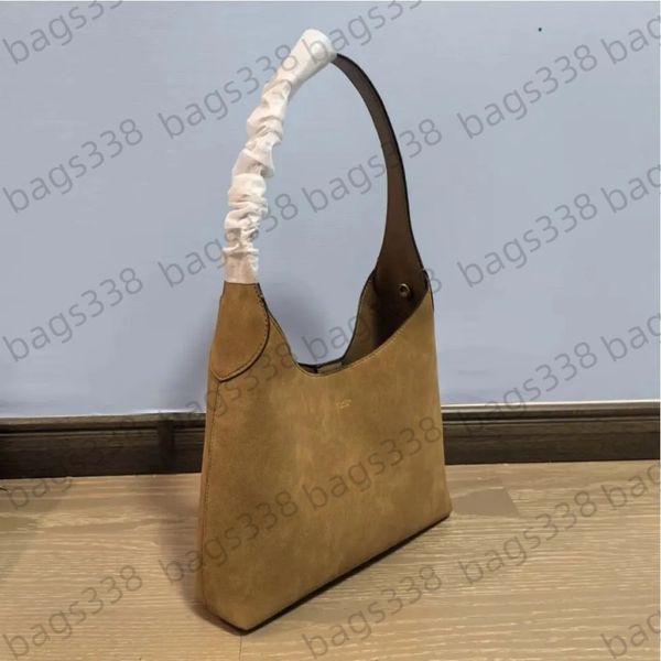 

Top quality brooklyn bag 28 designer yn tote bags single shoulder 39 quality single capacity minimalist suede women genuine leather handbag classic underarm 23cm, A1#28cm